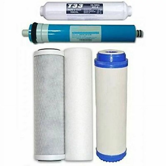 5 Stage Reverse Osmosis FULL Replacement Water Filter Kit with 50 GPD Membrane
