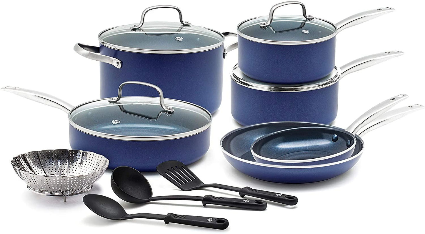 Blue Diamond Pan CC001951-001 Cookware-Set, 14 Piece