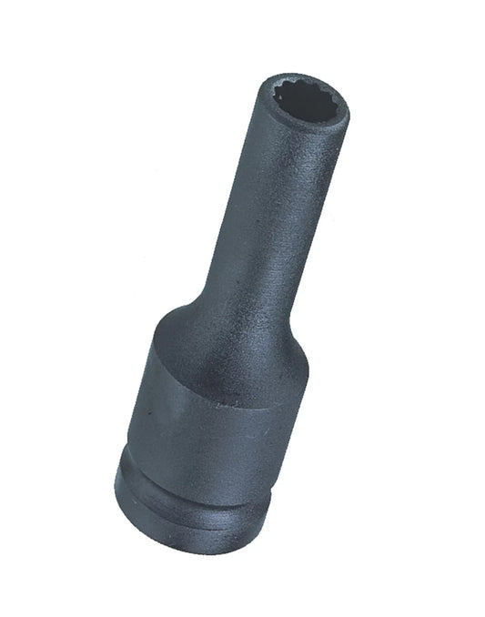 Genius Tools 1/2 Dr. 33mm Deep Thin Wall Impact Socket (12-Point) (CR-Mo) - 448533