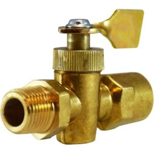 Midland Industries 46402 0.37 FIP x MIP O-Ring Sealed Solid Bottom Valve