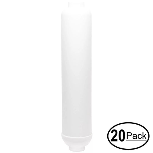 20-Pack Replacement for iSpring RCC7P Inline Filter Cartridge - Universal 10-inch Cartridge for iSpring 123Filter 5-stage 75GPD Reverse Osmosis Filter - Denali Pure Brand