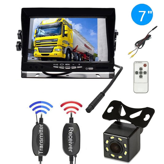 Wireless Backup Camera Car Rear View 7 Monitor HD Parking System Night Vision