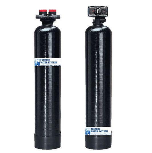 Premier Water Systems Salt Free Water Conditioner | 12 GPM | + Carbon/KDF 55 Chlorine Removal Backwash Whole House Filter System