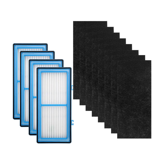 Filter Replacement for Holmes Aer1 Series, Replacement Parts # HAPF300AH-U4R, HAP242-NUC (4 Filter Replacement + 8 Booster Pre Filter,Blue)