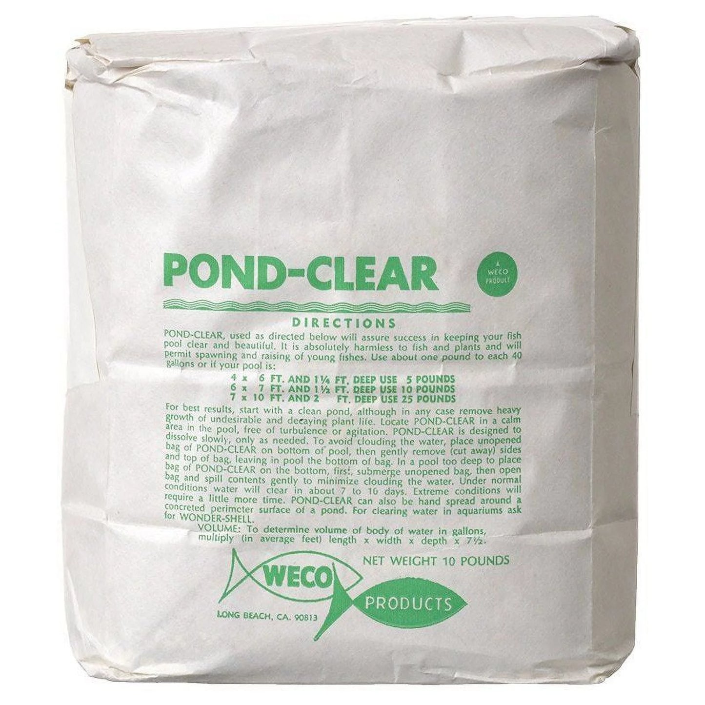 Weco Pond-Clear [Pond, Water Treatments] 10 lbs