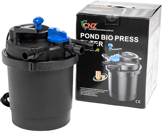 CNZ CPF-2500 Bio Pressure Pond Filter with 13w Clarifier, Up to 1600 gallons