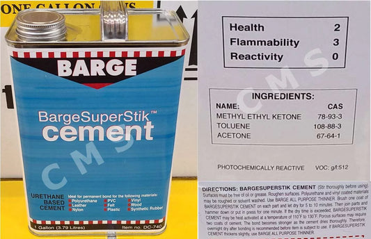 BARGE Original SuperStik Super Stick TF Cement by Quabaug Corp -1 Gallon- Shoe Glue Toluene Free