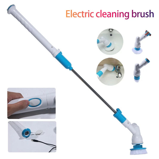 Onemayship Electric Spin Scrubber 360 Cordless Bathroom Cleaning Brush with 3 Replaceable Scrubber Brush Heads for Tub, Tile, Wall, Bathroom mother's day gift