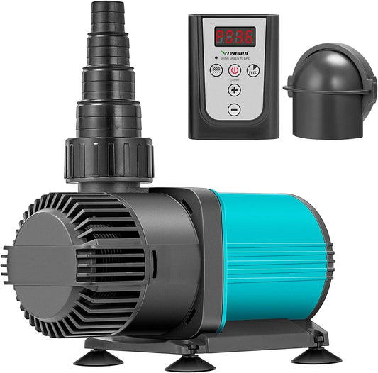 VIVOSUN 925GPH Submersible Pump 3500L/H 30W Ultra Quiet Water Pump with 11.5ft High Lift Fountain Pump for Fish Tank, Pond, Aquarium, Statuary, Hydroponics