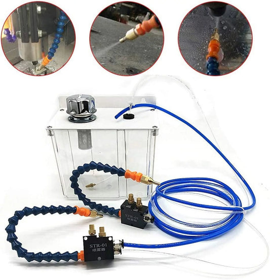Fichiouy YS-BPV-3000 Coolant Cooling Spray Pump CNC Lathe Milling Drilling Machine STR-01 with Filter Spray&Solenoid Valve