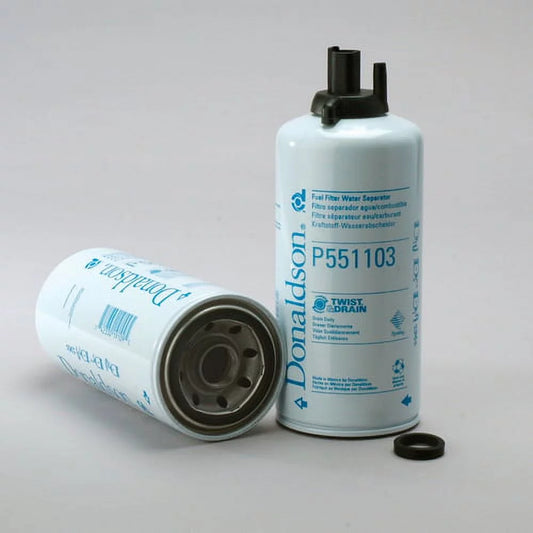 Donaldson Twist&Drain P551103 Fuel Filter, Spin-On Filter, 3.66 in OD, 9.4 in L