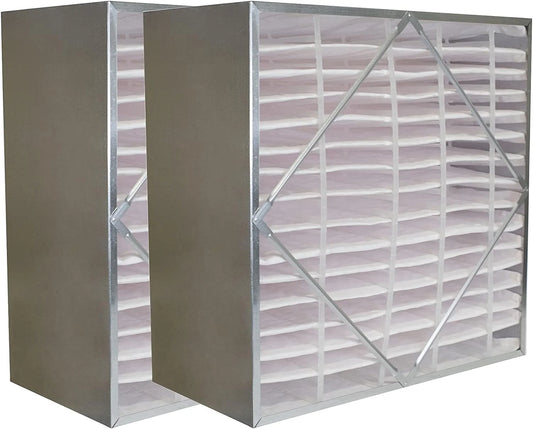 Filterbuy 24x24x6 Air Filter MERV 13, No Header Rigid Cell Box Filters HVAC Replacement (2-Pack)