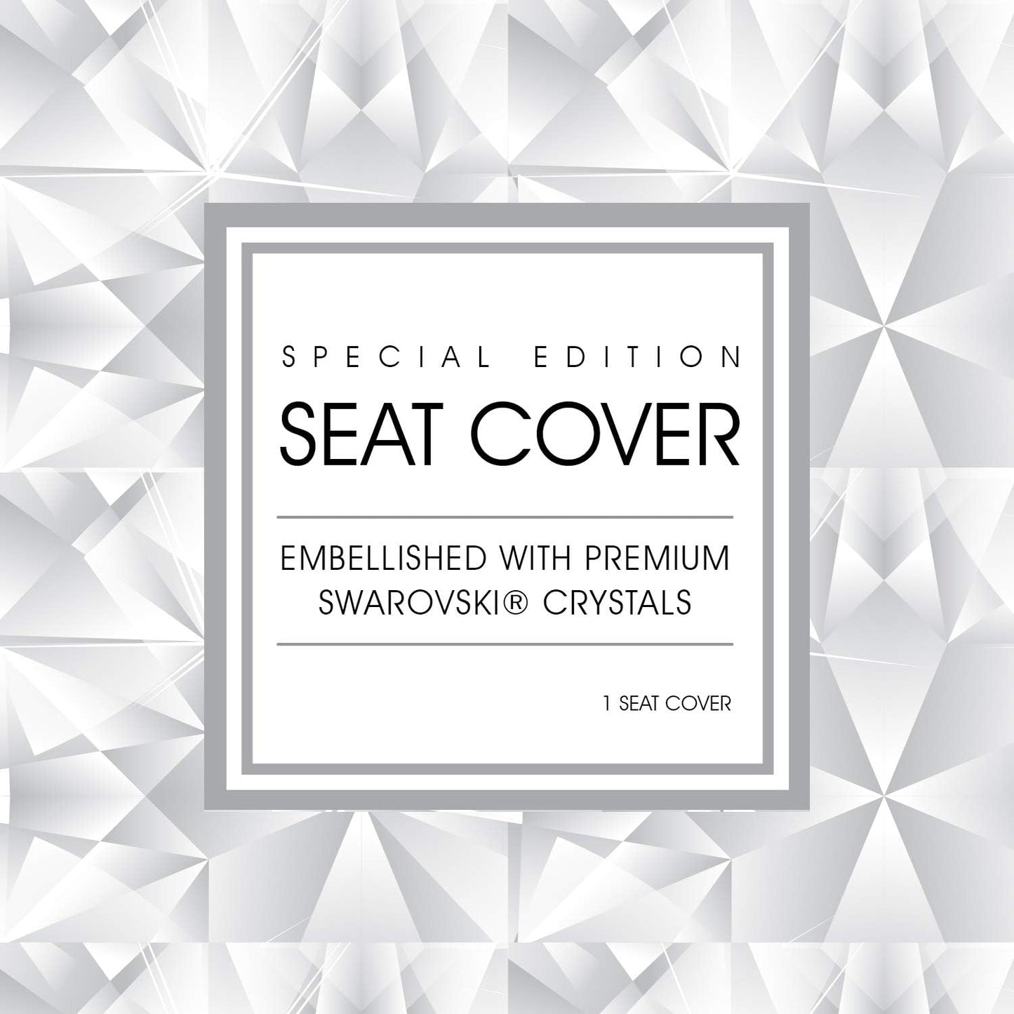Pilot Automotive SWR-0112 Swarovski Wavy Stitch Seat Cover, White