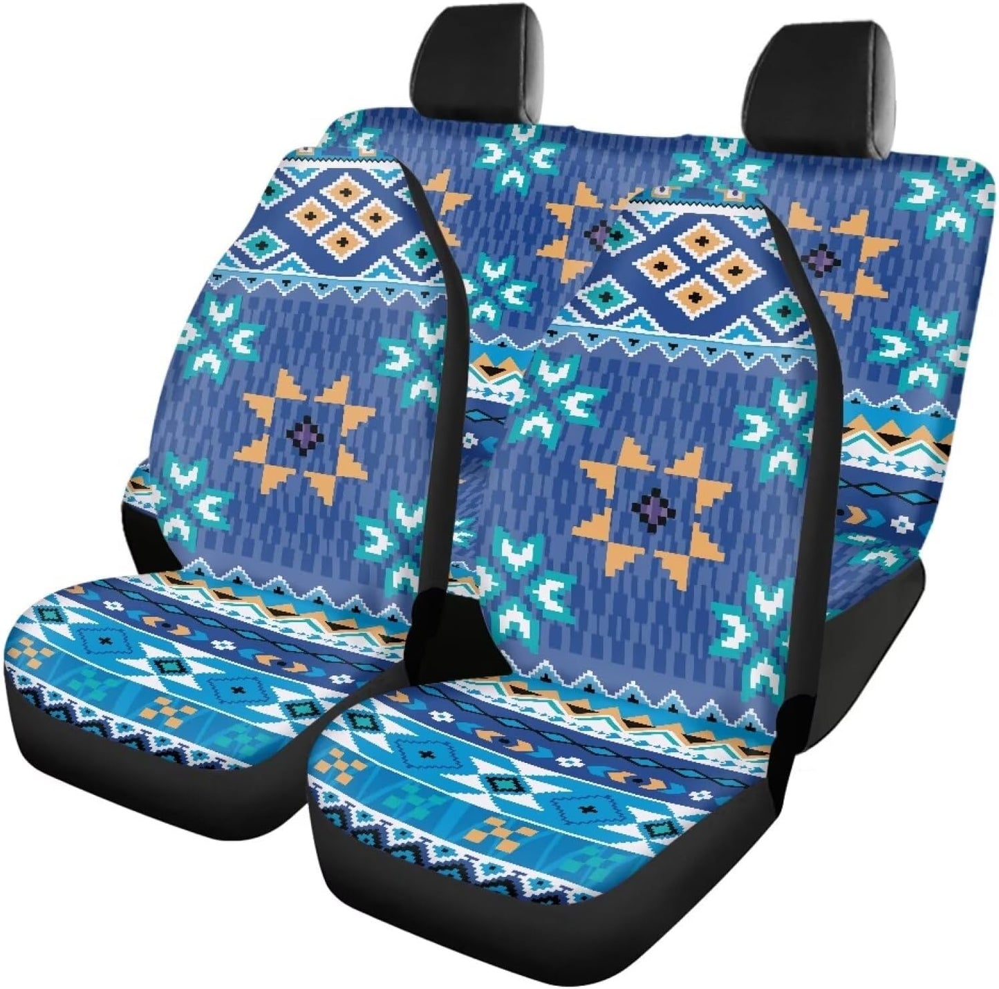 AFPANQZ Oriental Dragon Print Car Seat Covers Full Set for Back Seat Front Seats Universal Fit Most Cars SUVs Trucks Vans Comfortable Auto Seat Protection Full Set for Women Men Black Red