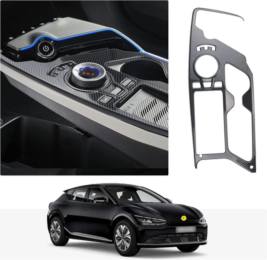 CDEFG Gear Shift Panel Cover for 2022 Kia EV6 Accessories Car Console Gear Shift Knob Panel Trim Decoration Frame Sticker Trim for 2022 EV6 Interior Accessories