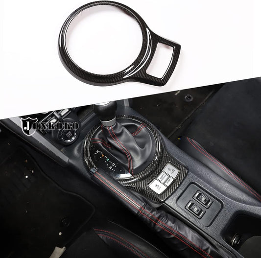 Car Interior Gear Shift Frame Trim Sticker for Subaru BRZ Toyota 86 2013-2020 Accessories (100% Real Carbon Fiber -Black)