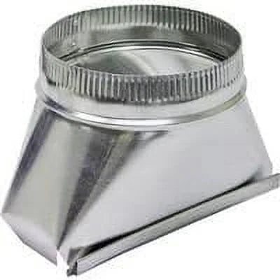 Aluminum HVAC Duct Pipe Transition Fitting, 6-In. Round