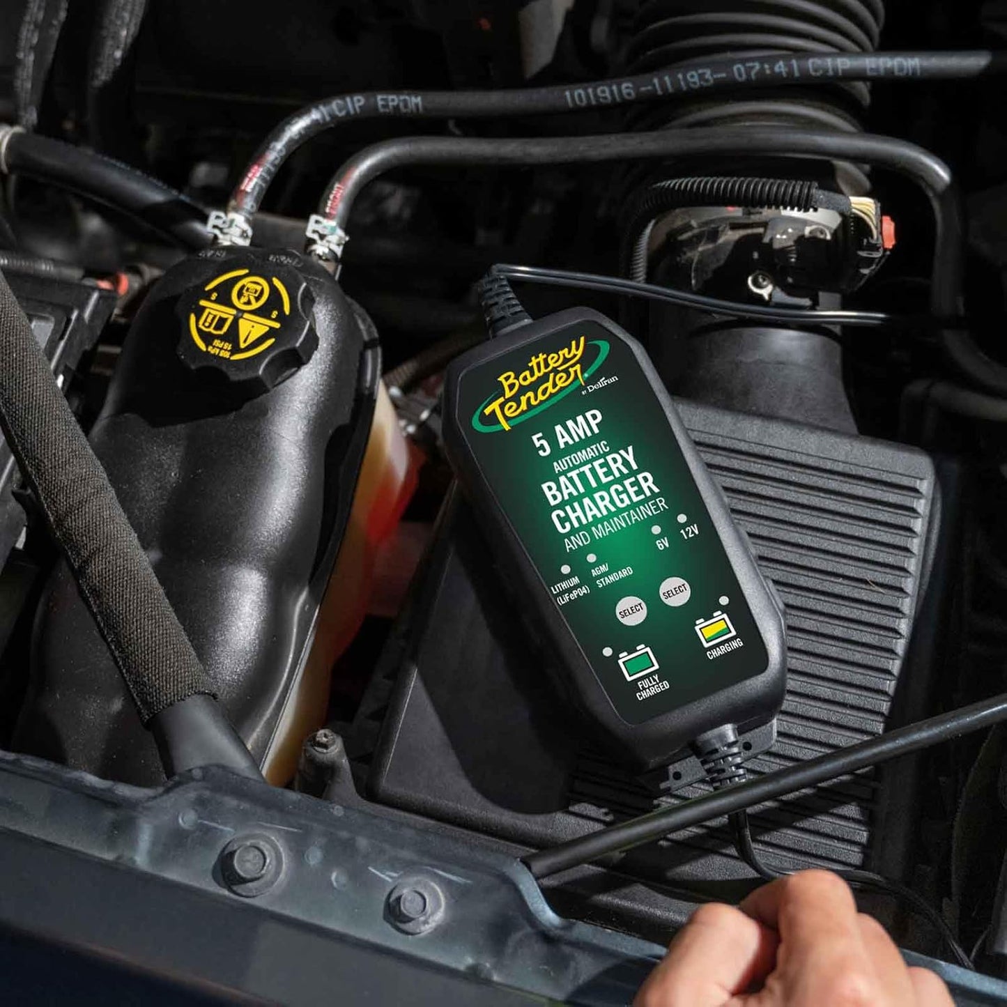 Battery Tender 5 AMP 12V Battery Charger and Maintainer - Automotive Smart Fully Automatic Battery Charger for Cars SUVs and Trucks -Lead Acid & Lithium Battery Charger - 022-0186G-DL-CA
