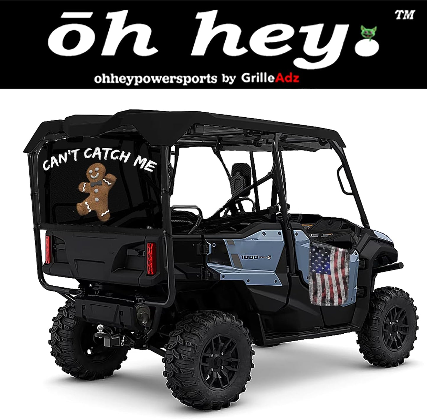 GrilleAdz Universal UTV/Golf Cart/Marine/Outdoor Mesh Trash Bag-Black