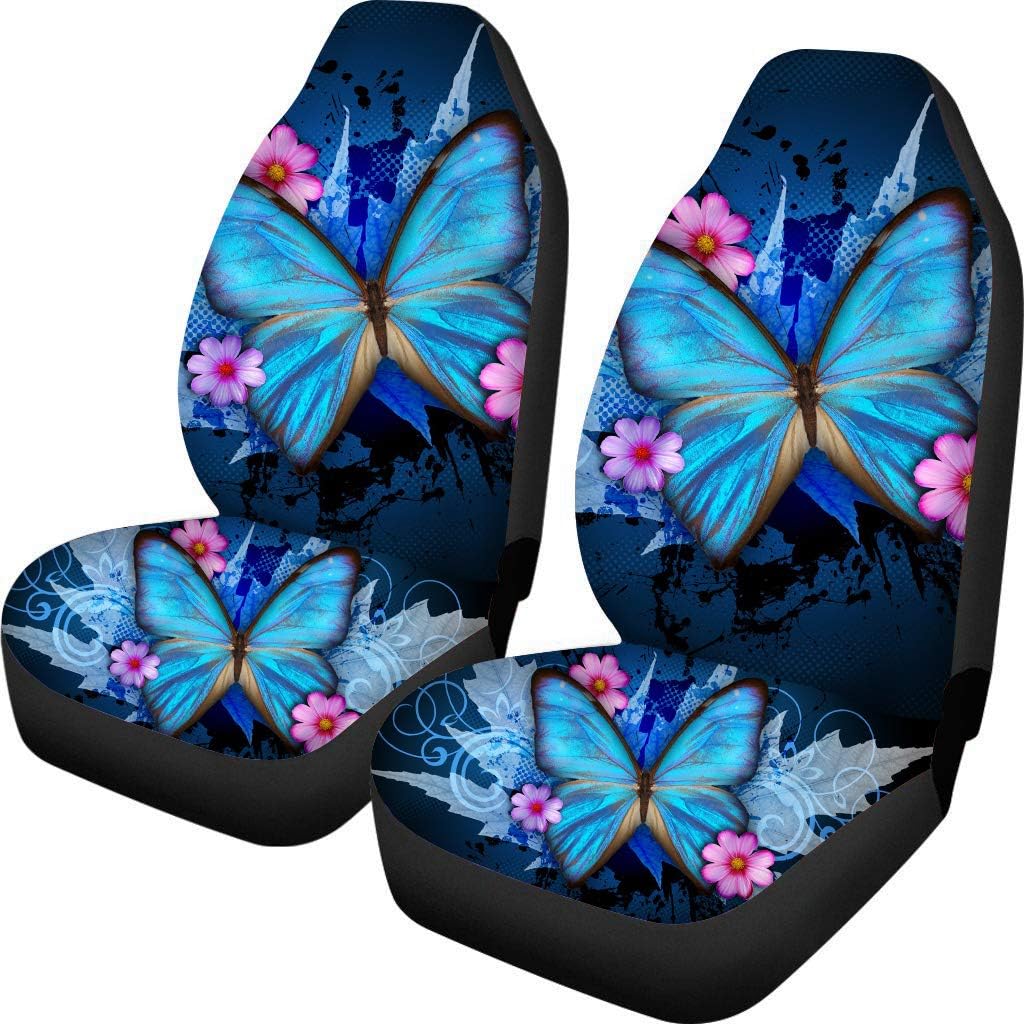KEIAHUAN Galaxy Owl Car Seat Cover for Women Men, 2 Packs High Back Bucket Universal Fit Auto Seat Covers for Cars, Trucks, SUV, or Van