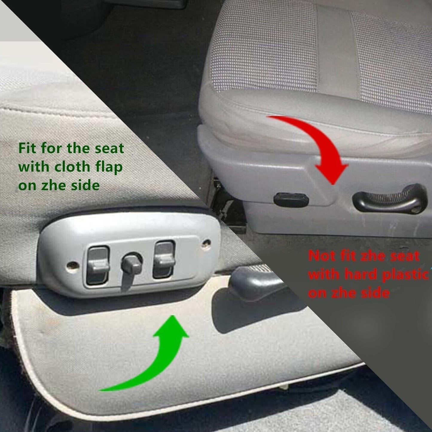 AOUTTUOA Front Driver Side Bottom Replacement Seat Cover Cloth Gray Compatible with Dodge Ram 2500 3500 2006 2007 2008 2009 2010