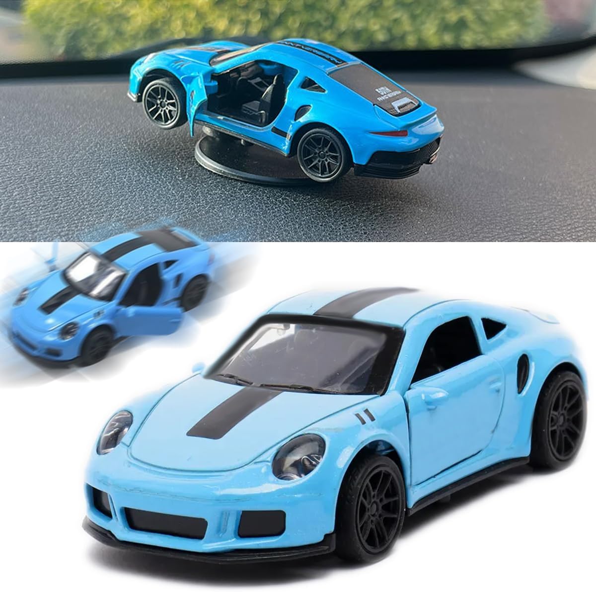 Dashboard Drifters Collection, Alloy Car Model Drifting Spin Ornament for Car–Stylish Vehicle Interior, Car Dashboard Decorations,Drifting Car Dash Ornament, Vehicle Turn and Follow Drift (SET(6PCS))