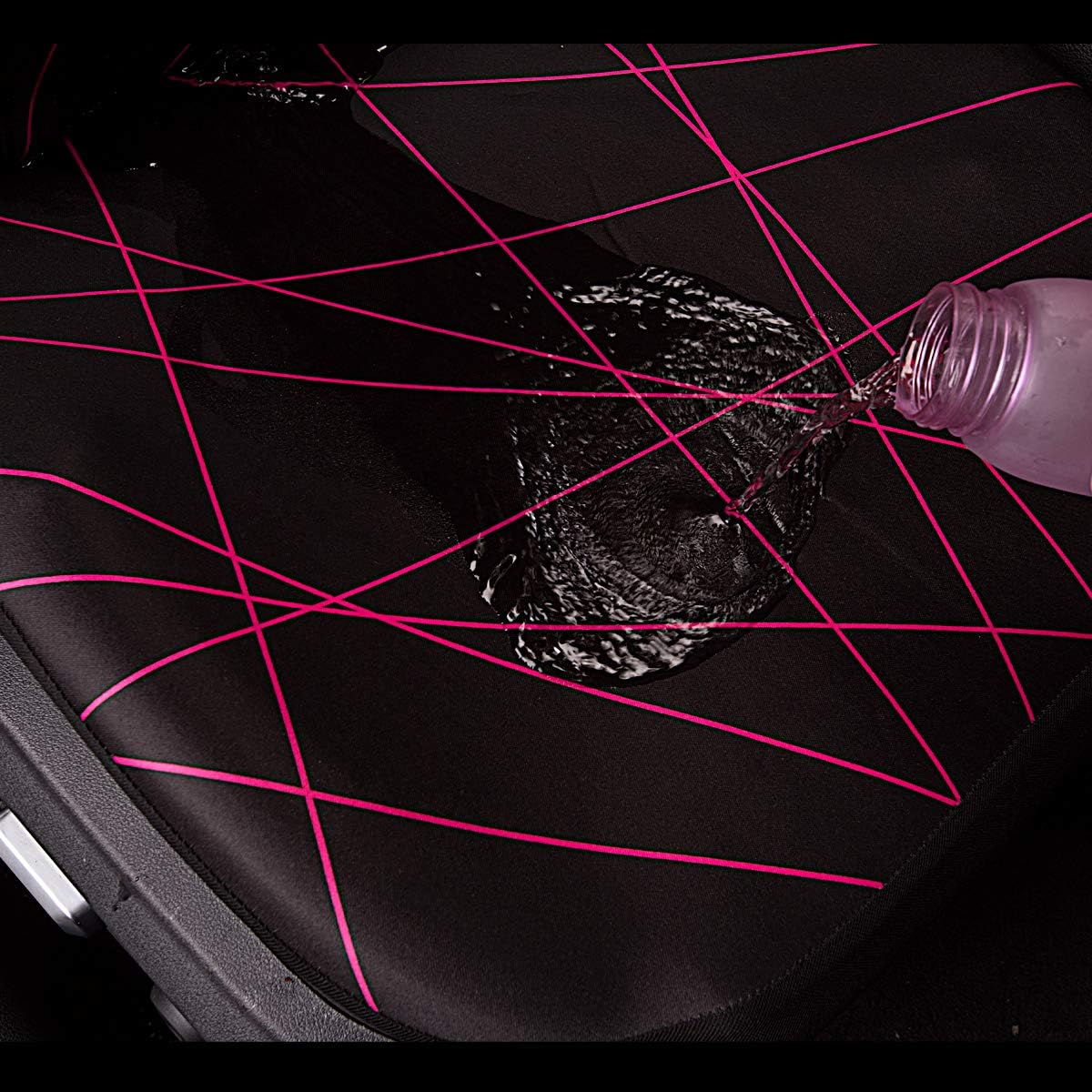 CAR PASS-Universal Wetsuit Waterproof Neoprene Front Car Seat Covers, Airbag Compatible,Fit for Car,Truck,SUV,sedans,Sporty Design (Two Seats)
