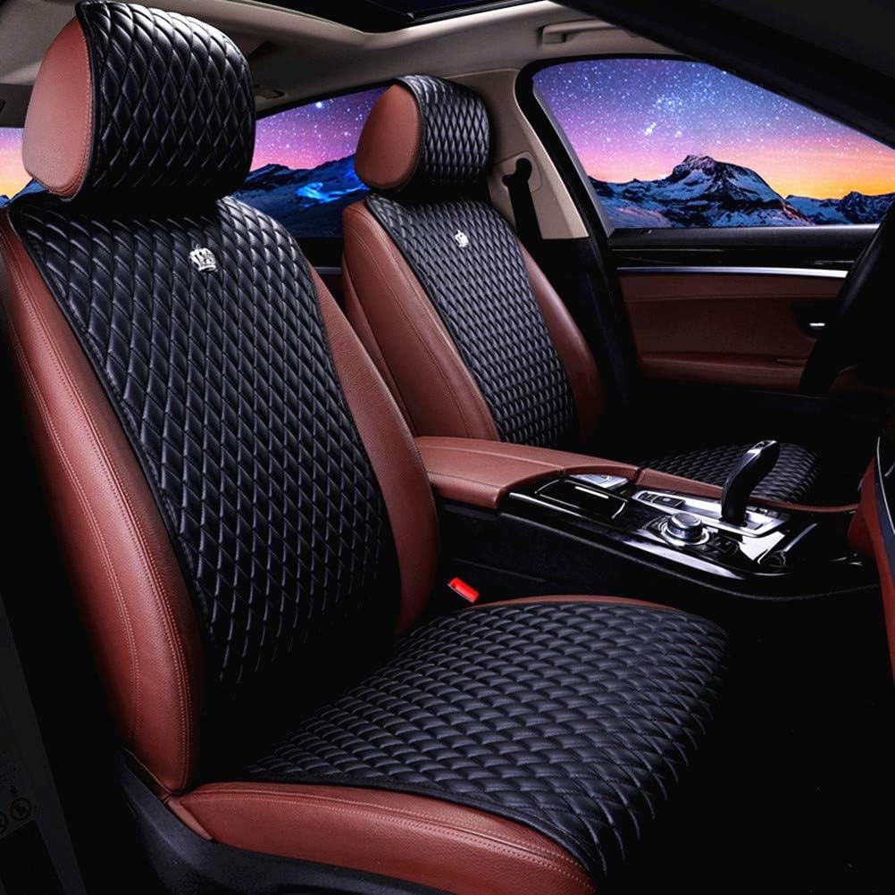 Red Rain Universal Seat Covers for Cars Leather Seat Cover with Crown Army Green Seat Covers 2/3 Covered 11PCS Fit Car/Auto/SUV (A-Army Green)