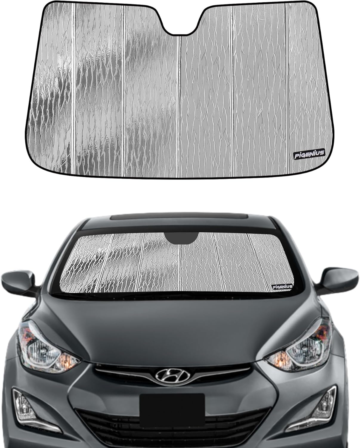 Pigenius Windshield Sun Shade fit Kia Seltos (2020-2024), SUV Front Window Sunshade, Car Accessories for Sun Protection, AstraGuard(Premium)