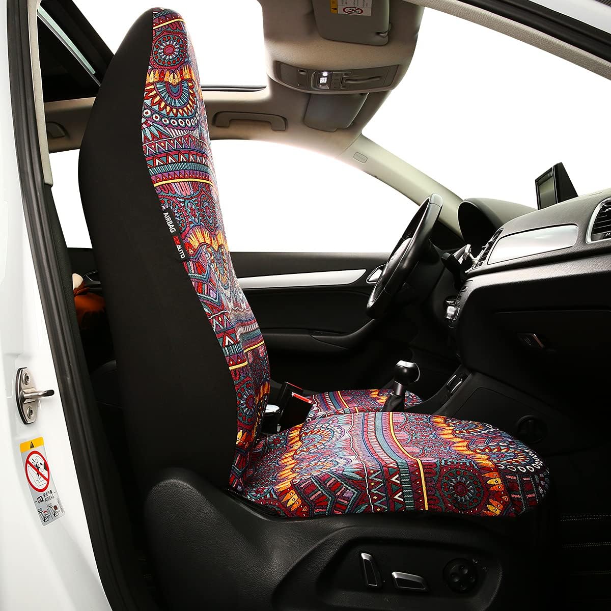 P&J Durable Blanket Car Seat Cover Magic Boho Bucket Universal Fit for Cars SUVs Trucks Vans