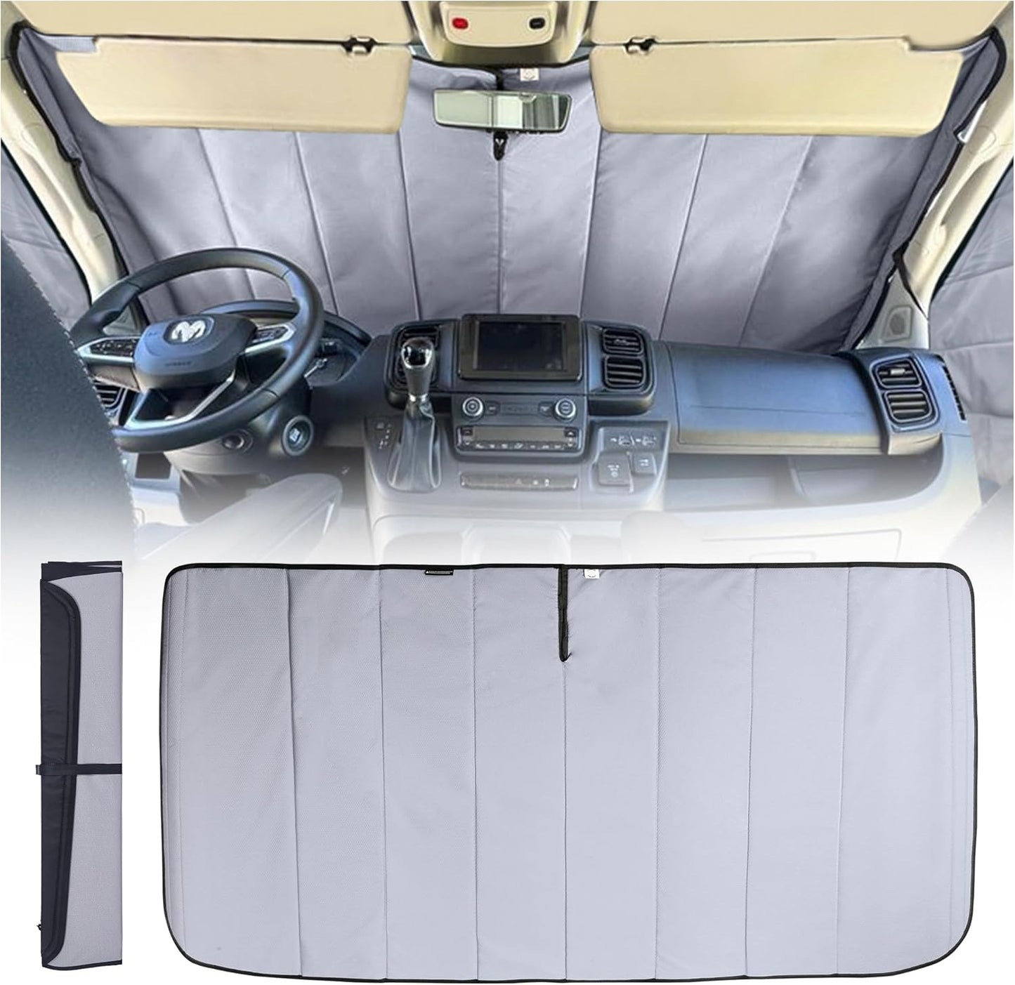 Living in a Bubble Insulated Blackout Front Window Covers for RAM Promaster 2014-Current (Pair)