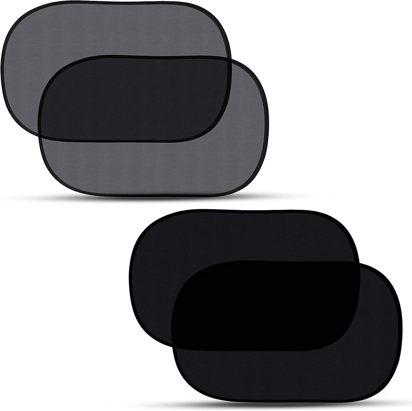 EcoNour Car Side Window Shades for Baby | XL - 4 Pack Car Side Window Sunshade for Kids | Automotive Sun Protection Baby from UV and Sun Glare | Car Baby Accessories (25"x16")