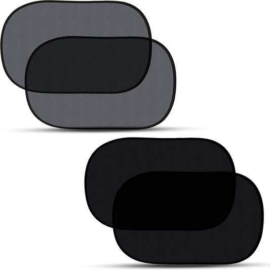 EcoNour Car Side Window Shades for Baby | XL - 4 Pack Car Side Window Sunshade for Kids | Automotive Sun Protection Baby from UV and Sun Glare | Car Baby Accessories (25"x16")