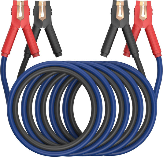 EXTRESPO Heavy Duty Jumper Cables, 0 Gauge 25 Feet 1000Amp Booster Cables, UL Listed Cables for 12V & 24V Cars, SUVs and Trucks, Jumper Cables Kit with Carry Bag, Gloves, Brushes (0 Gauge 25 Feet)