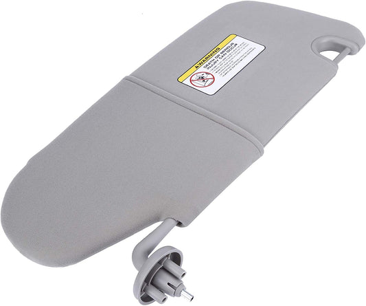 AA IGNITION Left Driver Side Sun Visor Grey - Compatible with Dodge Ram 1500, 2500, 3500 (2002-2009) - Replaces 1CT11TL2AA, 0XB05TL2AA