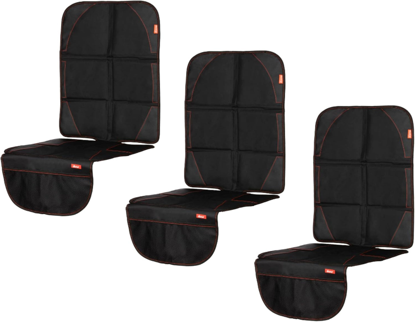 Diono Ultra Mat 2-Pack Complete Back Seat Upholstery Protection from Child Car Seats and Pets, Crash Tested, Premium Ultra Thick Padding, Durable, Water Resistant, Anti-Slip, 3 Mesh Storage Pockets