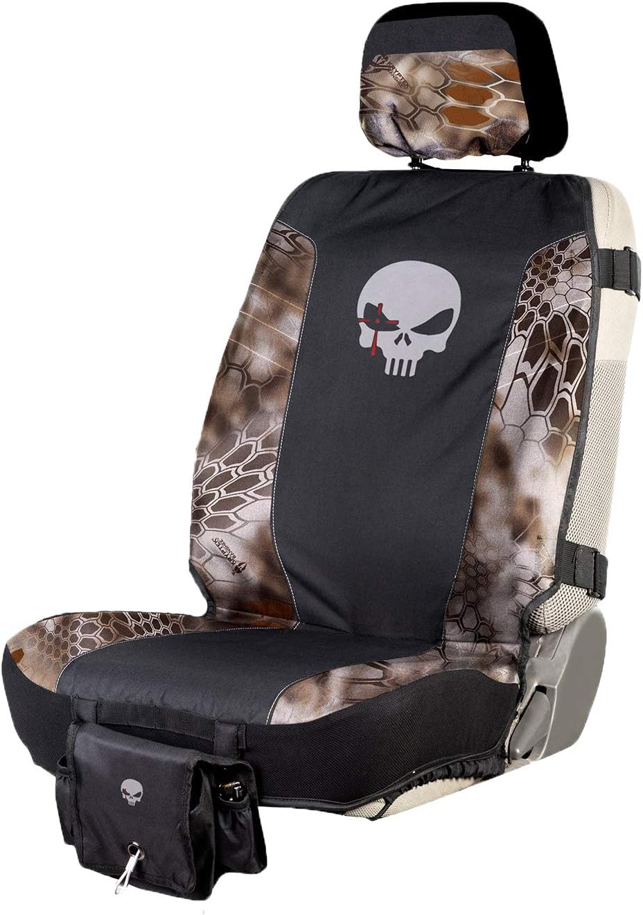 Chris Kyle American Sniper Tactical Low Back Seat Cover, Water Resistant with Seat Back Adjustable Rifle Straps and Molle Webbing for Storage