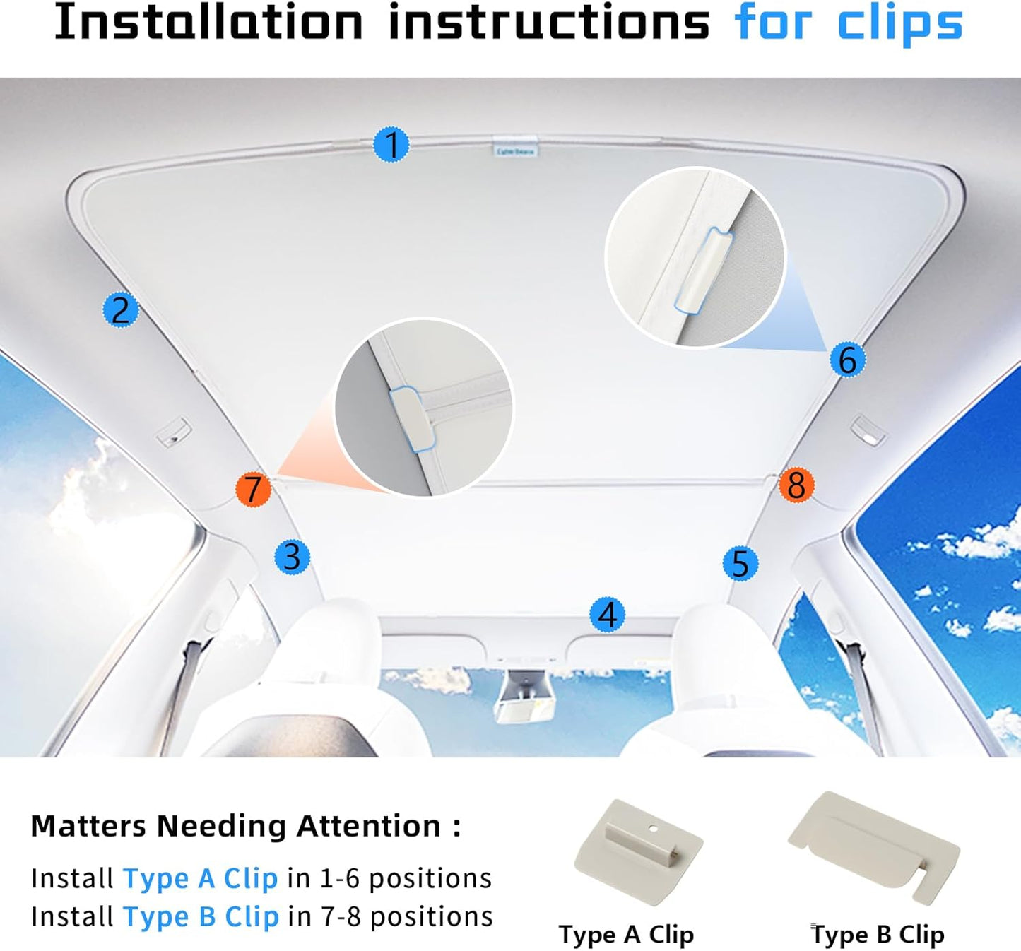 CYBERBEANS Shade for Tesla Model Y Glass Roof Sunshade Accessories 2025 2024 No Sag Foldable Retractable Sunroof Heat Insulation Cover Top Window UV Sun Blocking Heat