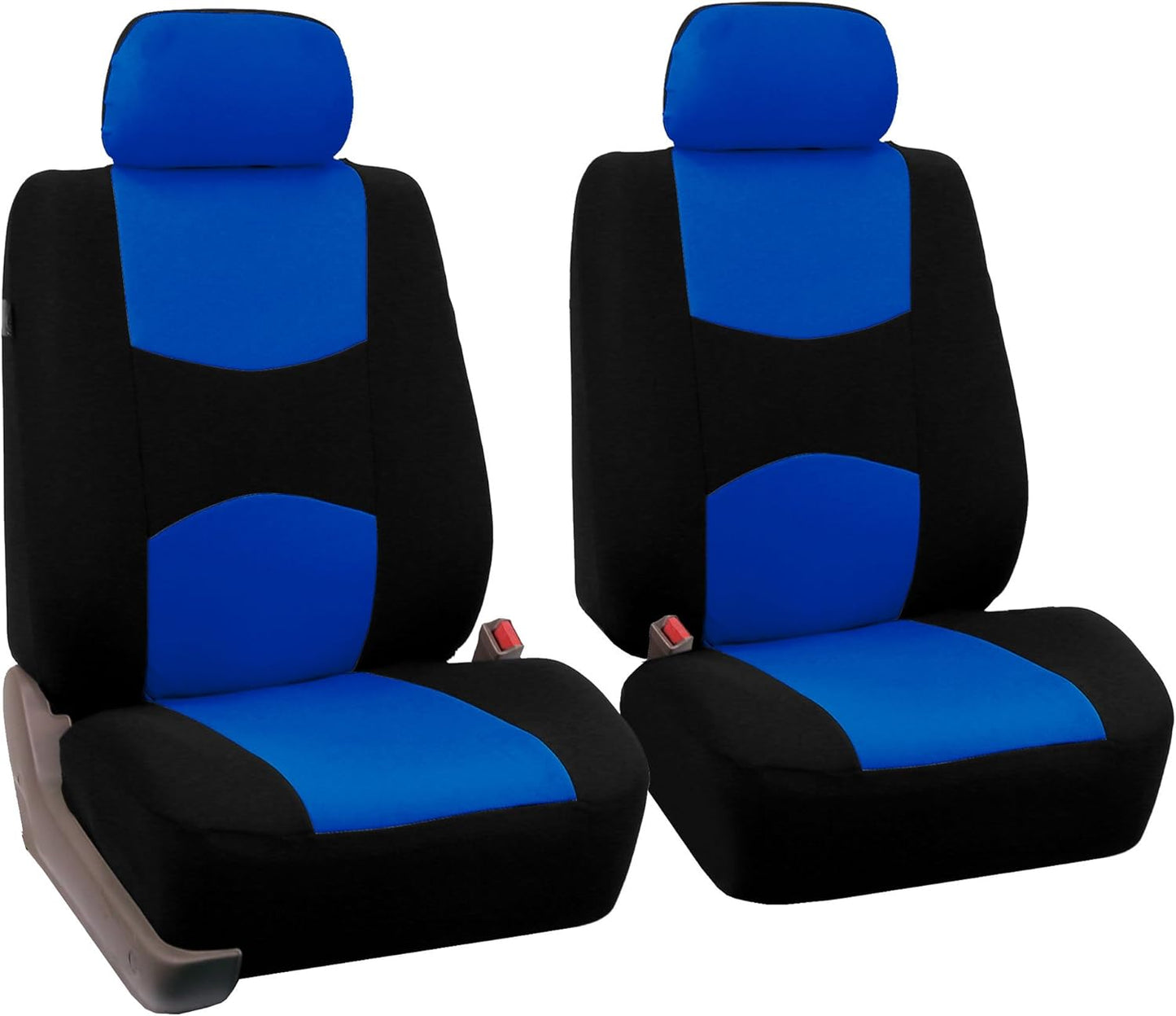 FH Group Car Seat Covers Front Set Cloth -Seat Covers for Low Back Seats with Removable Headrest,Universal Fit,Automotive Seat Cover,Airbag Compatible Car Seat Cover for SUV,Sedan,Van Burgundy