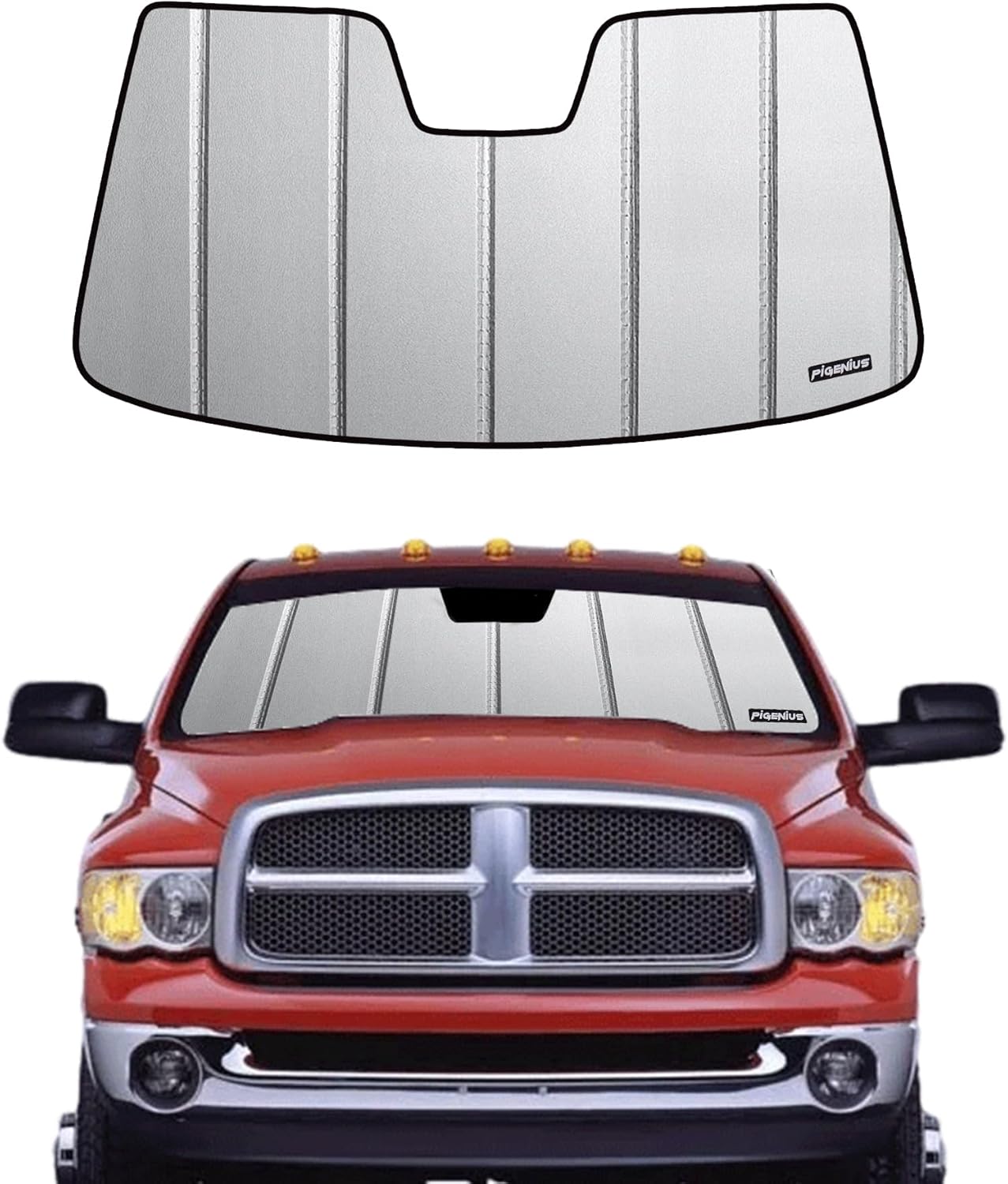 Pigenius Windshield Sunshade for Ram 2500/3500/4500/5500 2019-2025 with 5 inch Wide Sensor - HyperShield