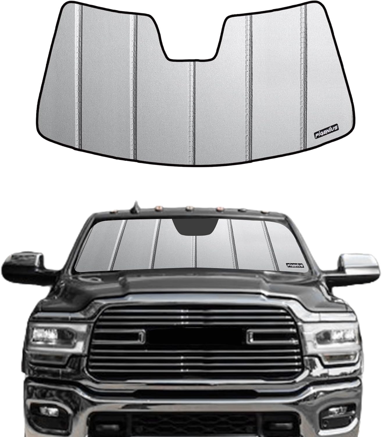 Pigenius Windshield Sunshade for Ram 2500/3500/4500/5500 2019-2025 with 5 inch Wide Sensor - HyperShield
