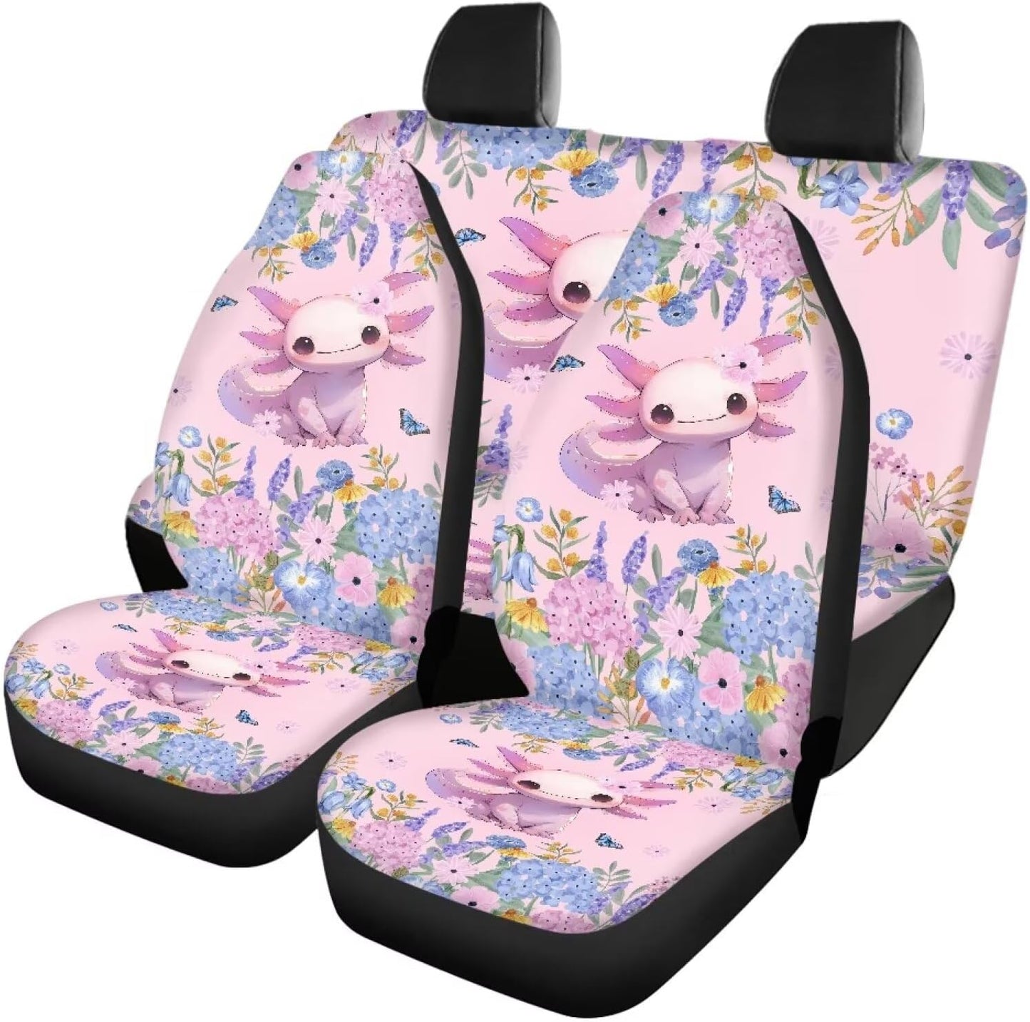 AFPANQZ Oriental Dragon Print Car Seat Covers Full Set for Back Seat Front Seats Universal Fit Most Cars SUVs Trucks Vans Comfortable Auto Seat Protection Full Set for Women Men Black Red