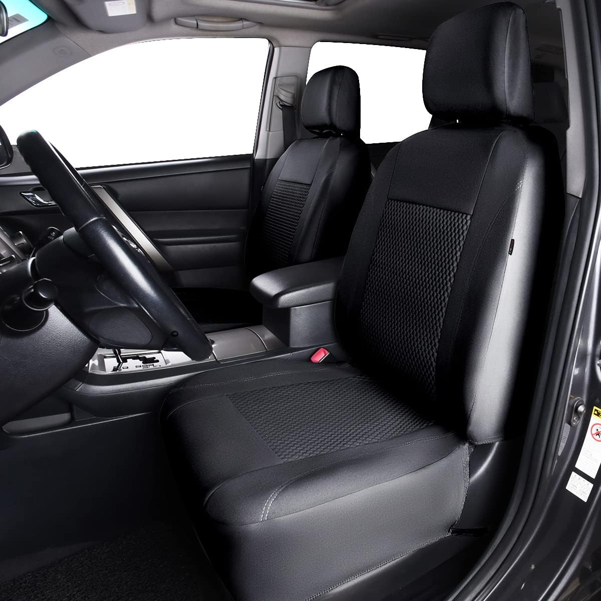 Flying Banner car seat Covers Full Set Velvet Cubic Heat Stamp Massage Breathable Rear Bench Split Black Gray Beige tan 40/60 50/50 60/40 (Full Set - Low Back, Black)