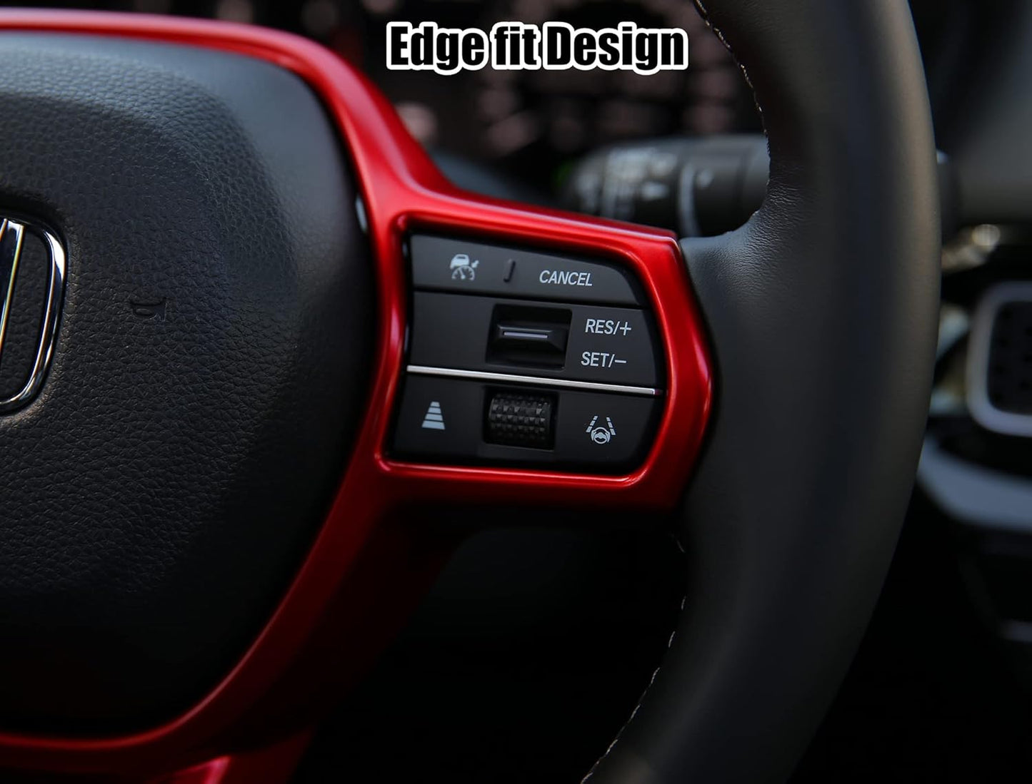 CKE Compatible with Honda Civic 2025 2024 2023 2022 for Accord CRV HRV 2025 2024 2023 Accessories Car Center Console Cover Dashboard Cover Trim Frame -Red