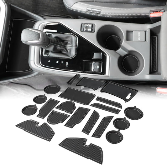 Auovo Cup Holder Inserts Liners Compatible with Subaru Crosstrek 2024 2025 Impreza Accessories Car Custom Center Console Door Pocket Mats Pads 19PCS (Gray Trim)