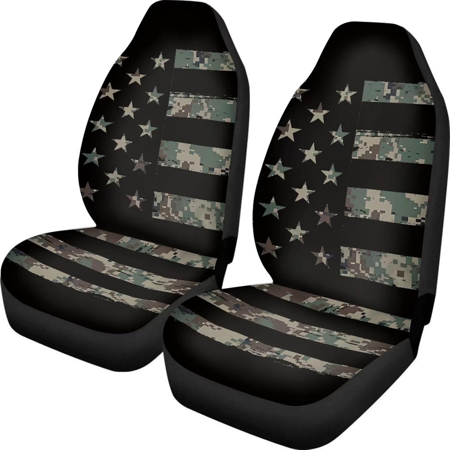KEIAHUAN Galaxy Owl Car Seat Cover for Women Men, 2 Packs High Back Bucket Universal Fit Auto Seat Covers for Cars, Trucks, SUV, or Van