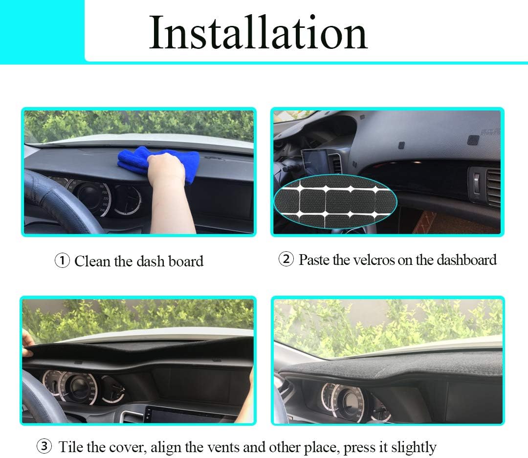 Dashboard Cover Dash Cover Mat Pad Carpet Custom Fit for Toyota 4Runner 2003 2004 2005 2006 2007 2008 2009 Without Dash Speaker (Dark Gray) Y17