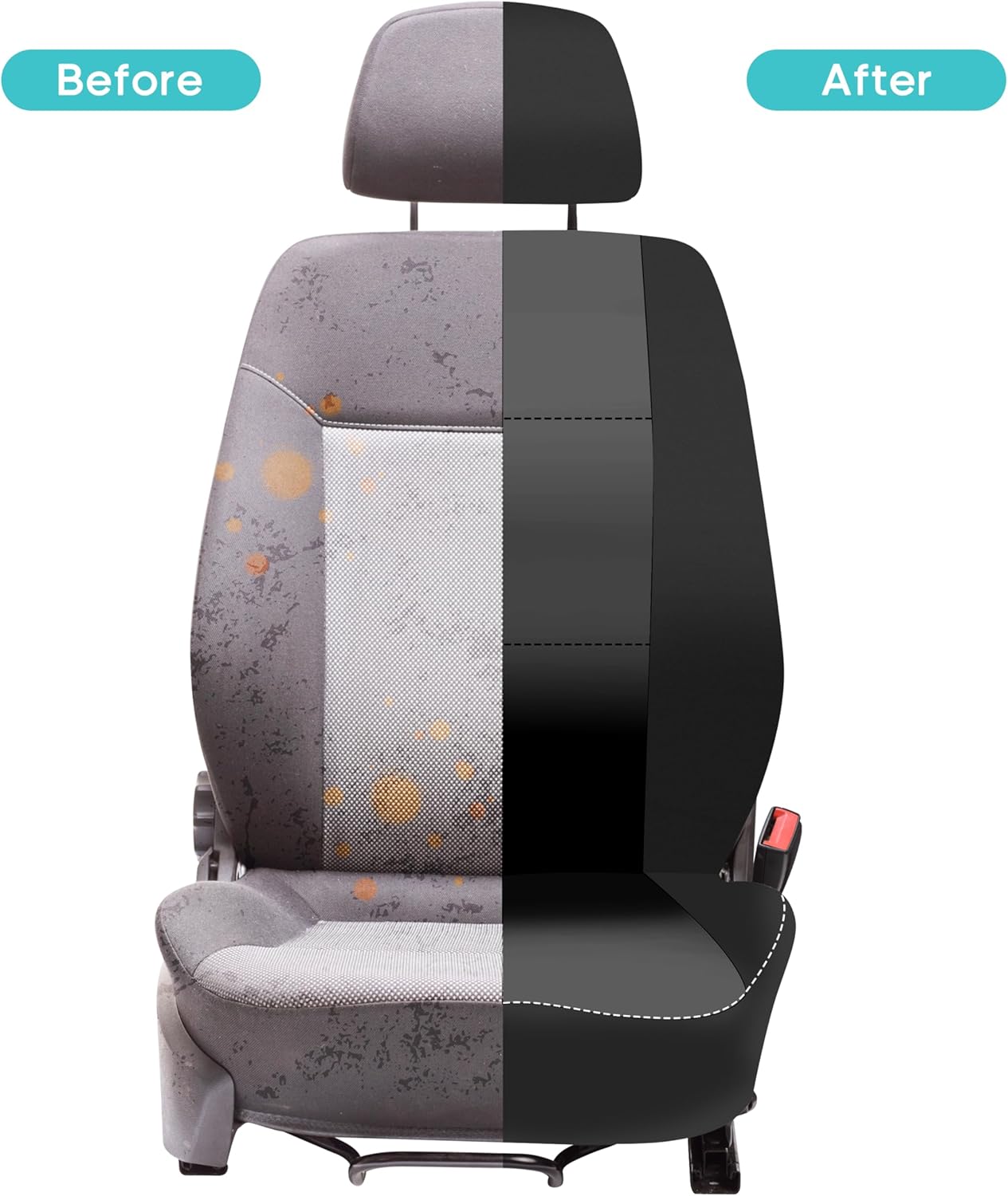FH Group FB083BLACK102 Semi-Universal Neoprene Bucket Seat Cover Airbag Compatible