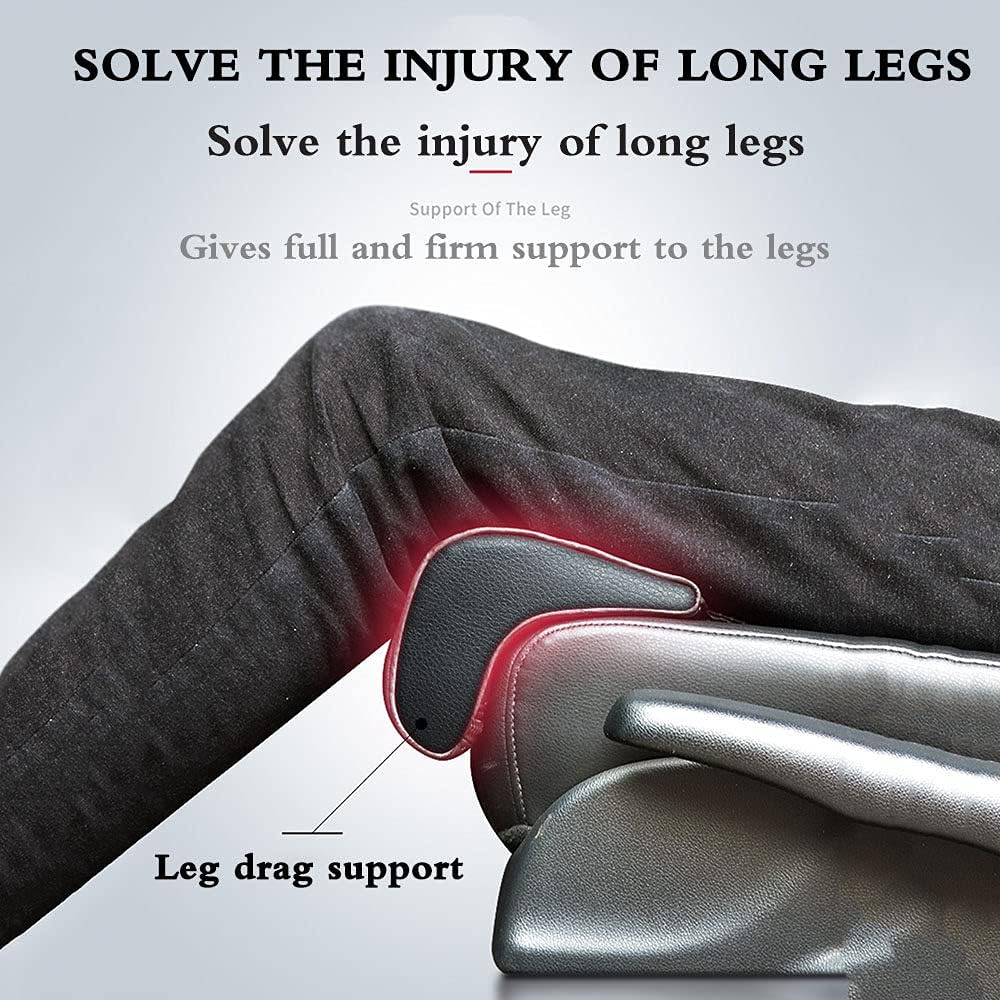 Extended Seat Cushion Comfortable Leg Support Leather Knee Pads Long-Distance Driving Car Bus Train Office Home Leg Cushion Automatic Seat Extension,Beige
