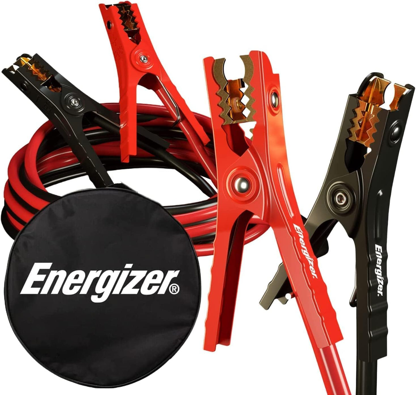 Energizer 1-Gauge 800A Heavy Duty Jumper Battery Cables 25 Ft Booster Jump Start - 25' Allows You to Boost Battery from Behind a Vehicle!